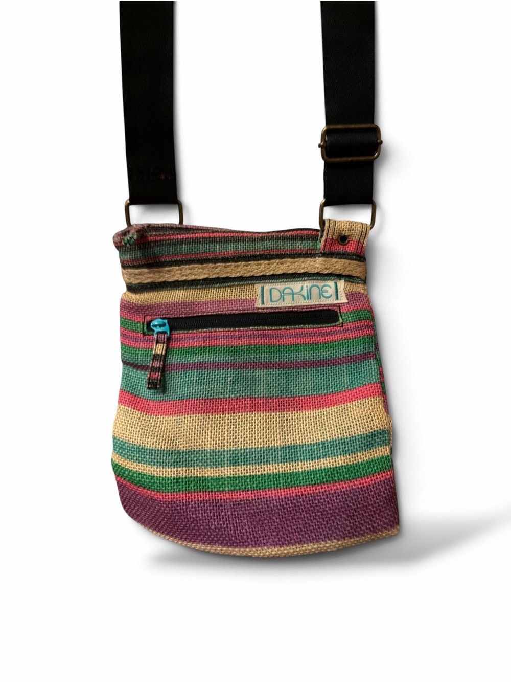 Dakine Jive Striped Jute Boho Crossbody Bag Purse